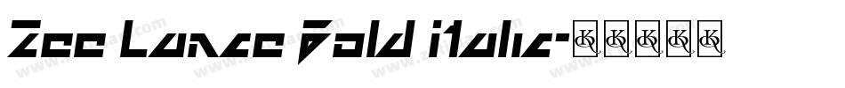 Zee Lance Bold Italic字体转换